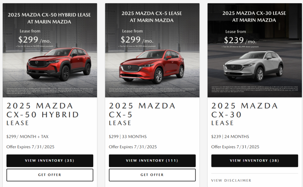 Mazda Special Offers San Jose