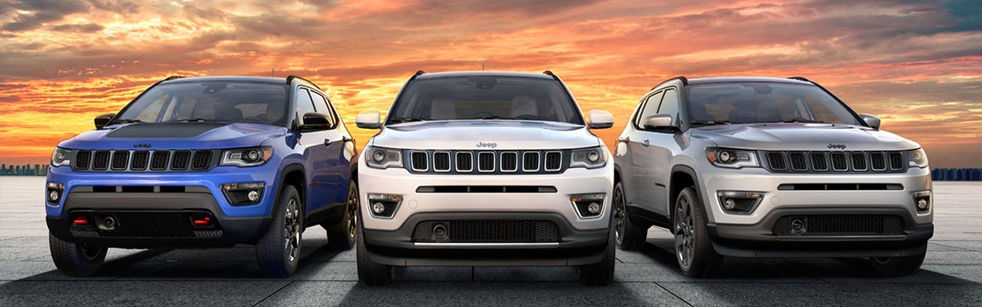 Three 2020 Jeep Compasses