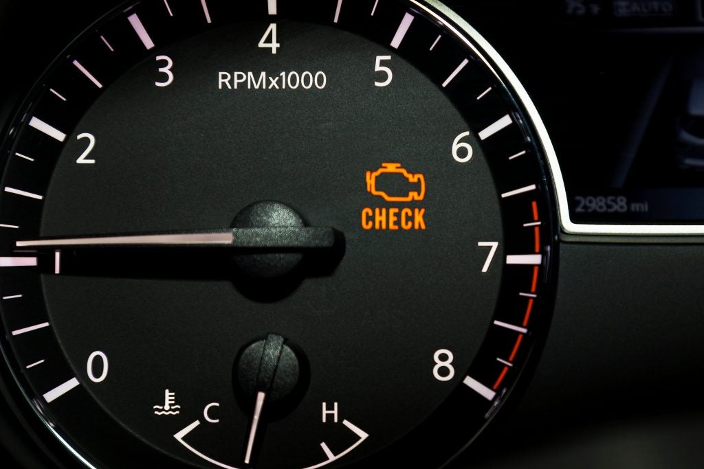 A car check engine light
