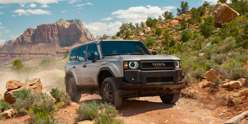 A 2025 Toyota Land Cruiser tackling the terrain in Pleasant Hills, PA 