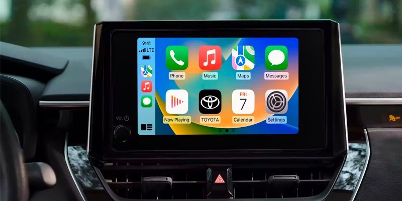 The Infotainment system of a 2024 Toyota Corolla in Pleasant Hills, PA