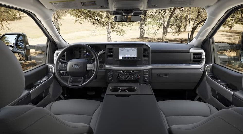 Gray dash in a 2027 Ford Super Duty.