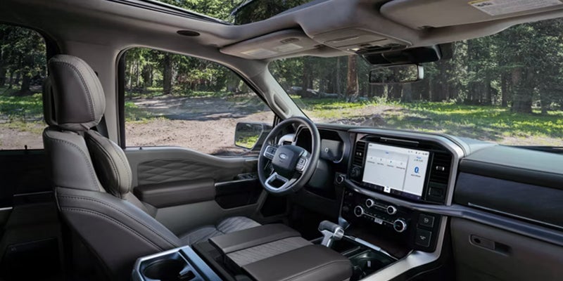 The interior of a Ford F-150 SuperCrew