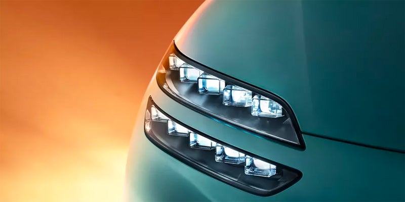 An all new Teal 2025 Genesis GV60 front headlight. - Genesis of Baton Rouge, LA
