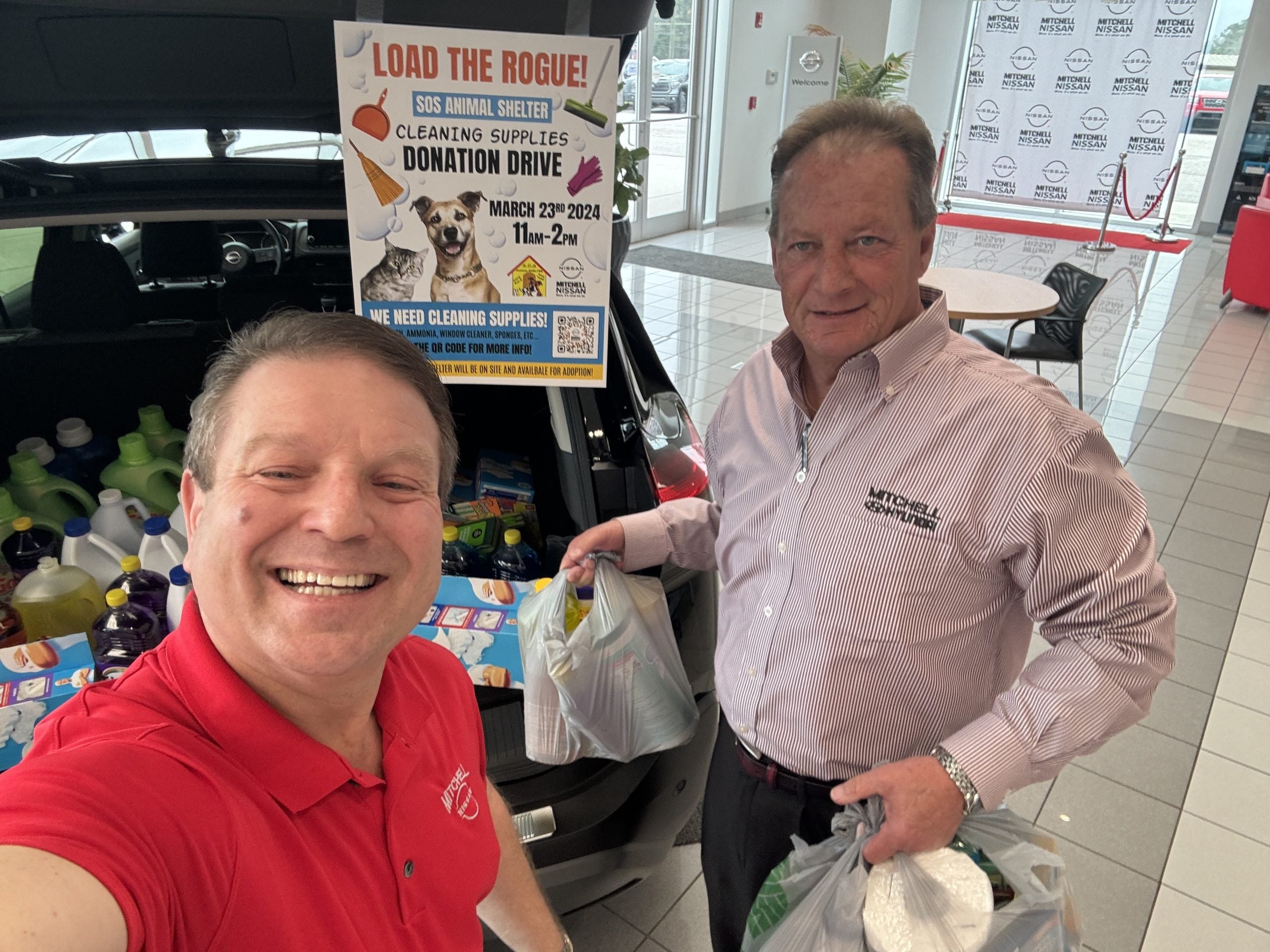 Mitchell Nissan Load the Rogue Event for the SOS Animal Shelter
