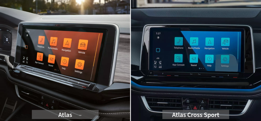 Atlas vs. Atlas Cross Sport Infotainment and Tech