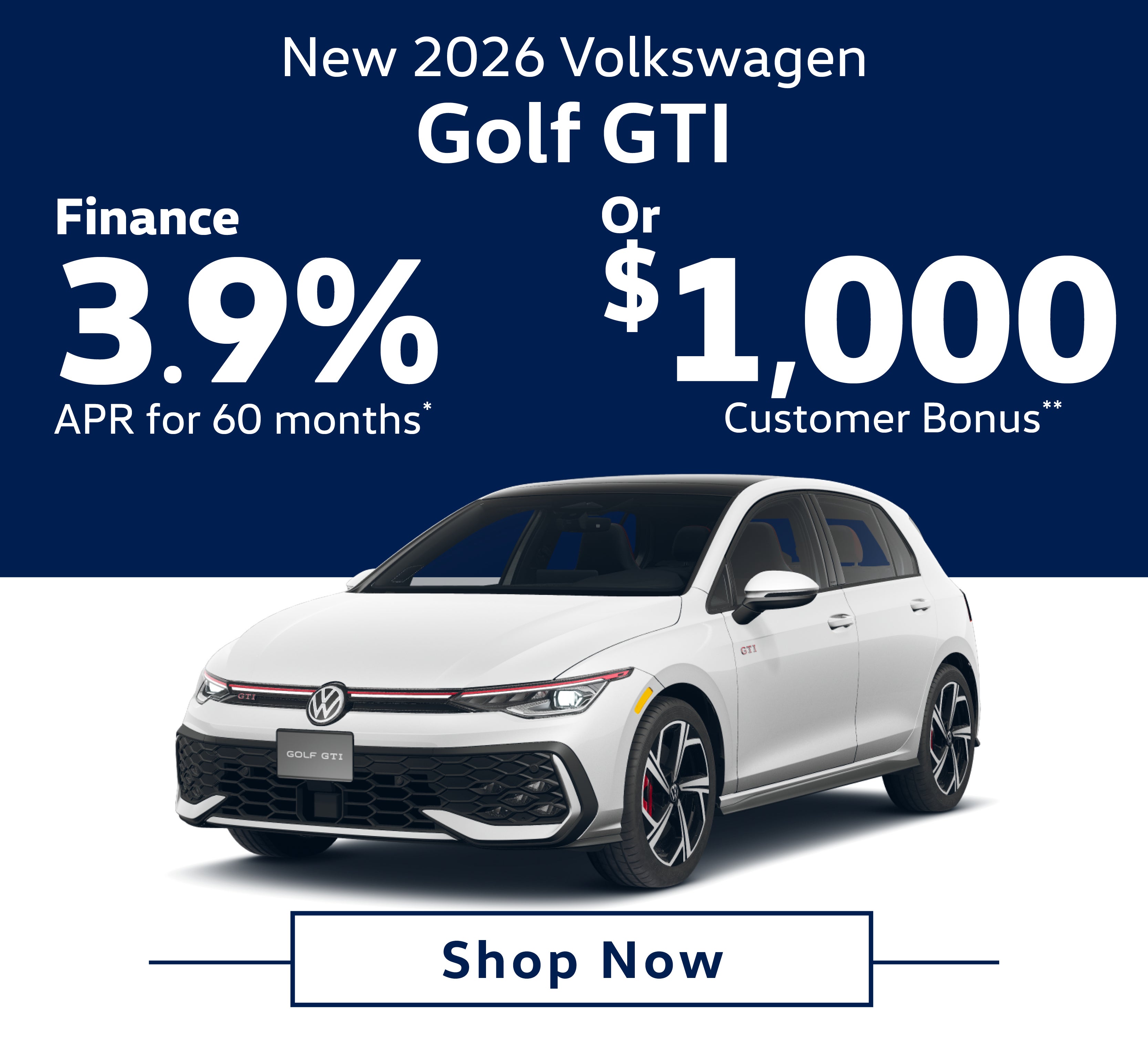 New 2026 Volkswagen Jetta GLI 