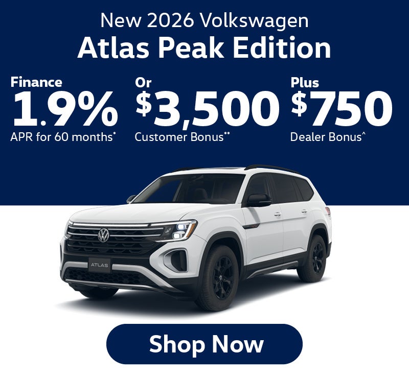 New 2026 Volkswagen Atlas Peak Edition