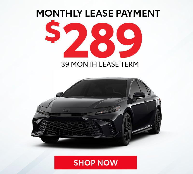 New 2026 Toyota Camry LE HV Monthly lease payment $289 39 Month Lease Term