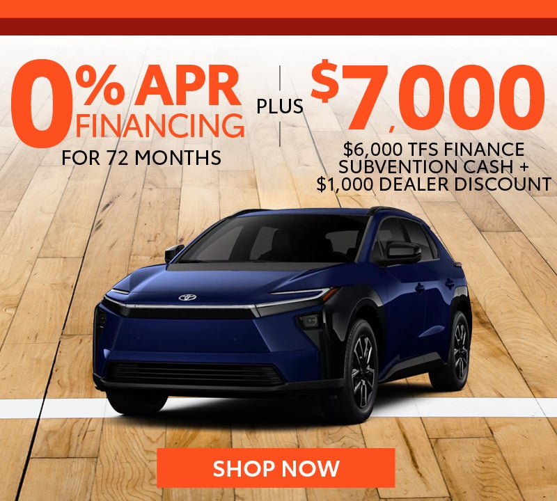 NEW 2026 Toyota bZ XLE 0% Financing for 72 Months Plus $7,000 TFS Finance Subvention Cash