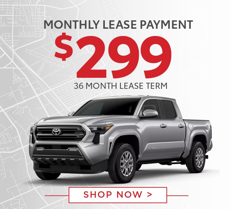 New 2026 Toyota Tacoma SR5 Monthly lease payment $299 36 Month Lease Term