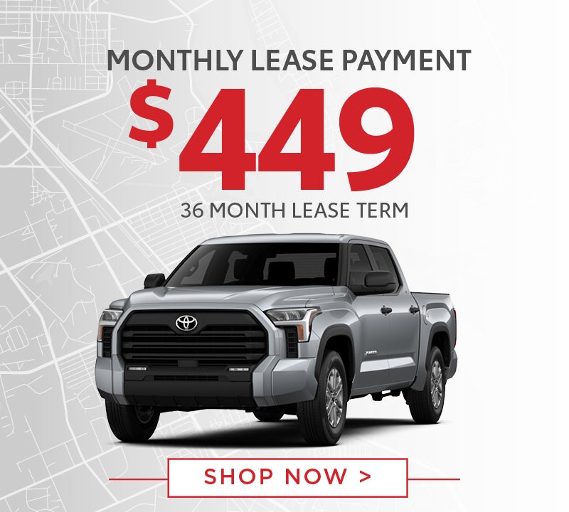 New 2026 Toyota Tundra SR5 Monthly lease payment $449 36 Month Lease Term