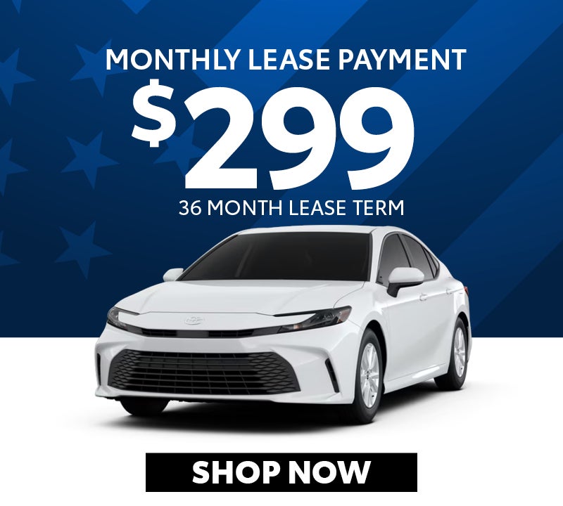 New 2026 Toyota Camry LE HV Monthly lease payment $299 36 Month Lease Term