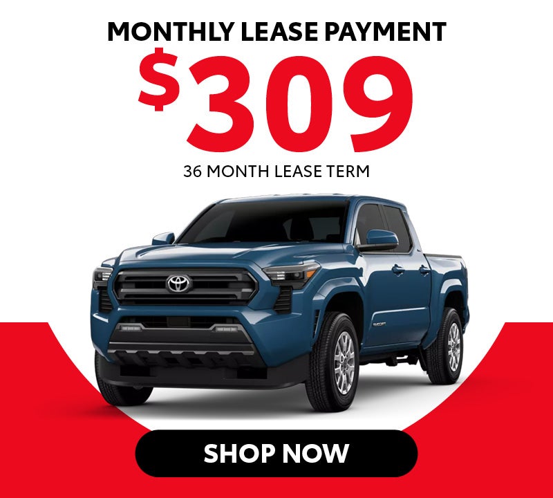 New 2026 Toyota Tacoma SR5 Monthly lease payment $309 36 Month Lease Term