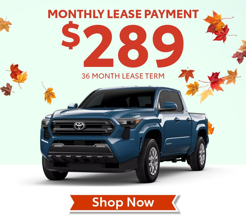 New 2026 Toyota Tacoma SR5
Monthly Lease Payment $279
36 Month Lease Term