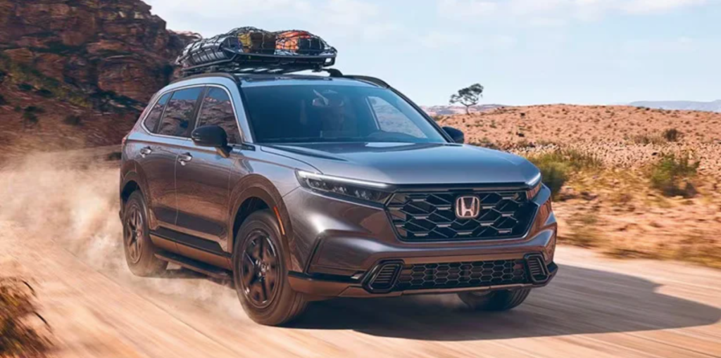 The Honda CR-V off roading near Coeur d'Alene, ID.