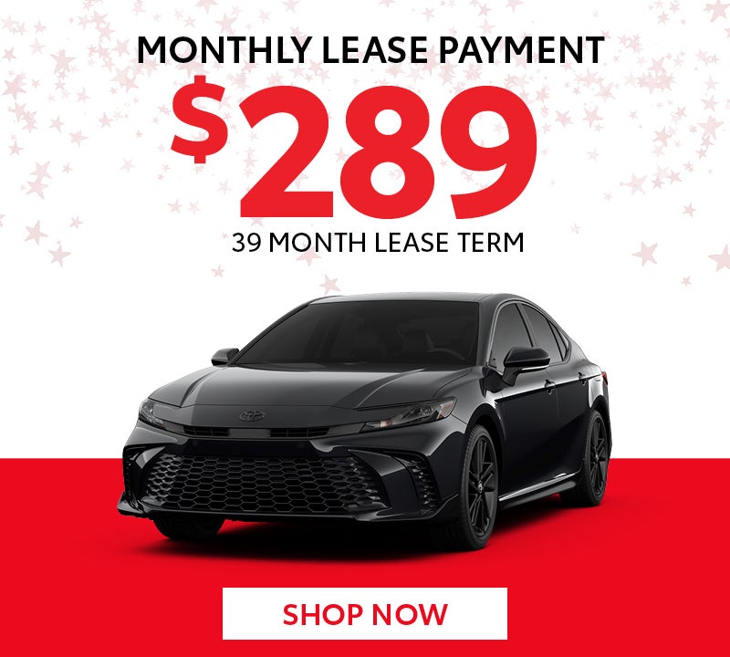 New 2026 Toyota Camry LE HV Monthly lease payment $289 39 Month Lease Term