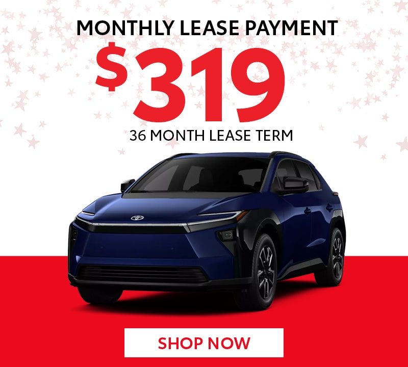 New 2026 Toyota bZ XLE Monthly lease payment $319 36 Month Lease Term