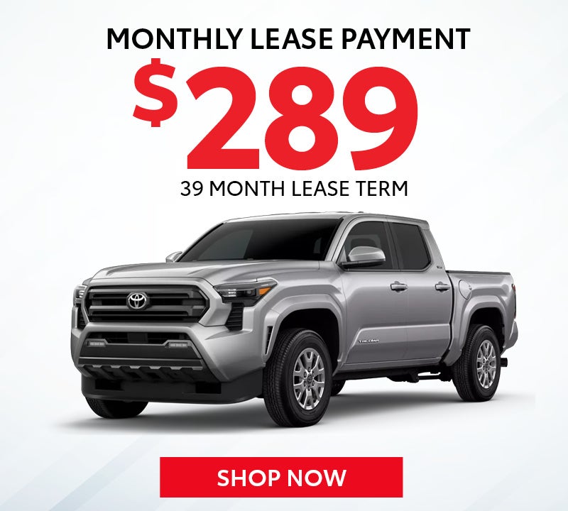 New 2026 Toyota Tacoma SR5 Monthly lease payment $289 39 Month Lease Term