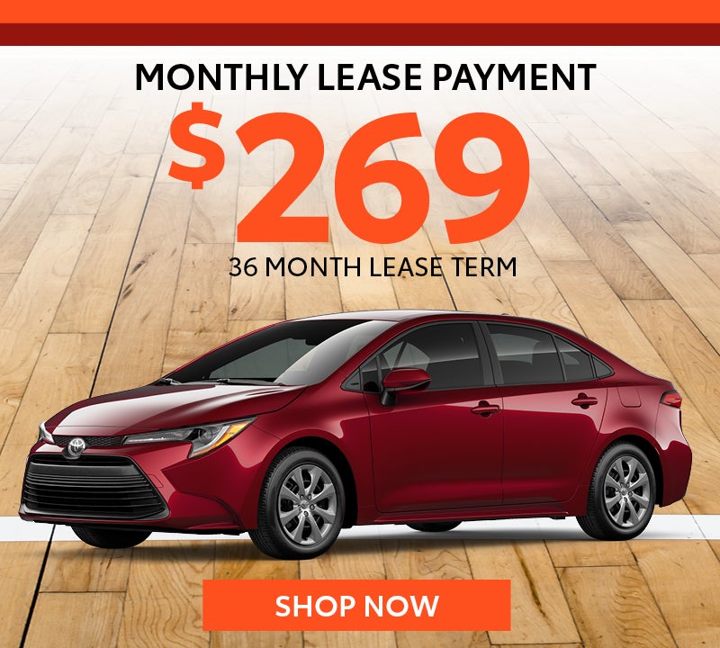 New 2026 Toyota Corolla LE Monthly lease payment $269 36 Month Lease Term