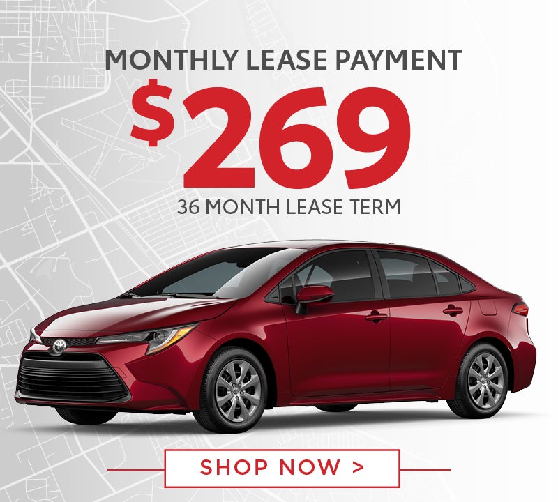 New 2026 Toyota Corolla LE Monthly lease payment $269 36 Month Lease Term