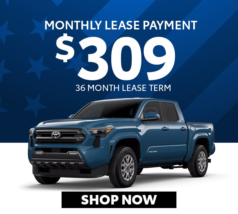 New 2026 Toyota Tacoma SR5 Monthly lease payment $309 36 Month Lease Term