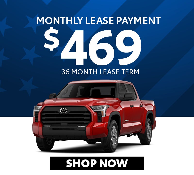 New 2026 Toyota Tundra SR5 Monthly lease payment $469 36 Month Lease Term