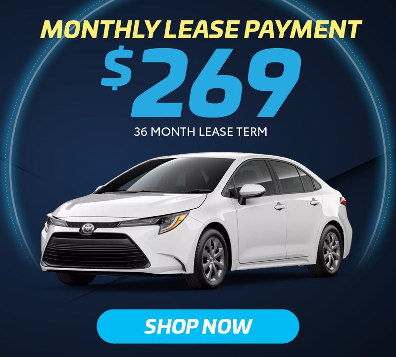 New 2026 Toyota Corolla LE Monthly lease payment $269 36 Month Lease Term