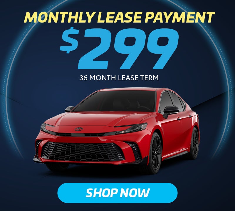 New 2026 Toyota Camry LE HV Monthly lease payment $299 36 Month Lease Term