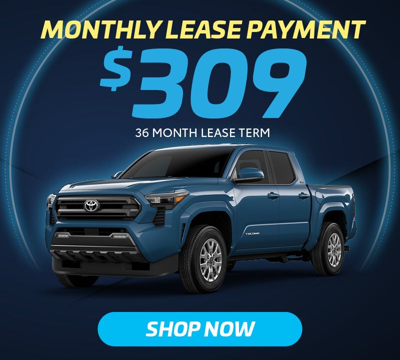 New 2026 Toyota Tacoma SR5 Monthly lease payment $309 36 Month Lease Term