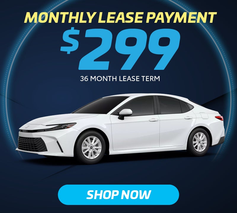 New 2026 Toyota Camry LE HV Monthly lease payment $299 36 Month Lease Term