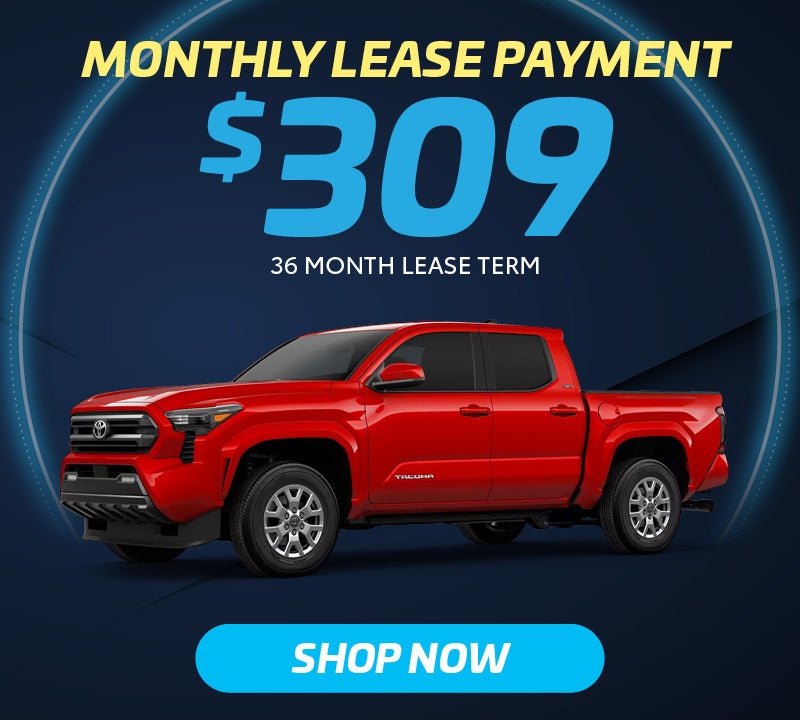 New 2026 Toyota Tacoma SR5 Monthly lease payment $309 36 Month Lease Term
