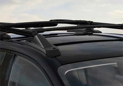 black tubular roof rack