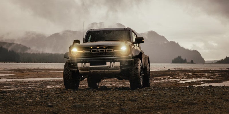 2025 ford bronco parked in the mud