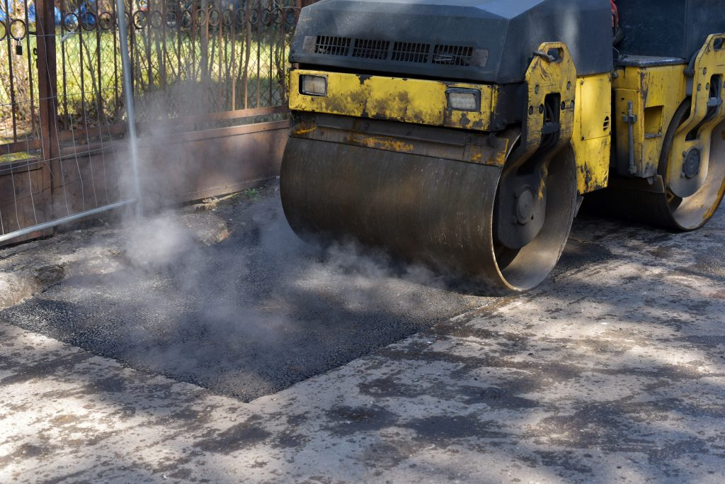 Asphalt paving job