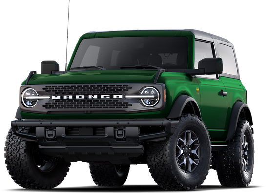 a green ford bronco with no background 