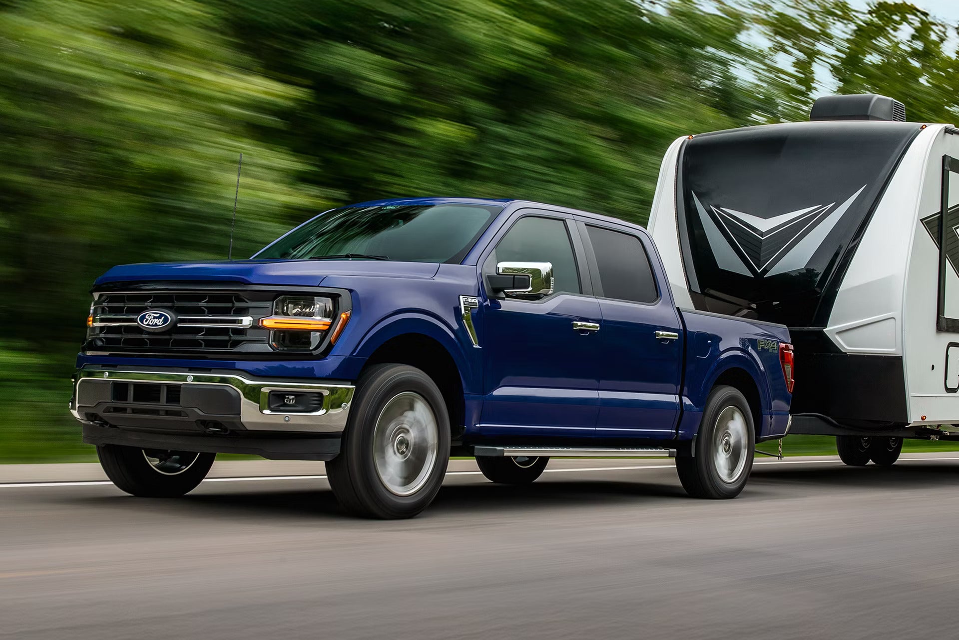 2026 Ford F-150 Towing a large camper