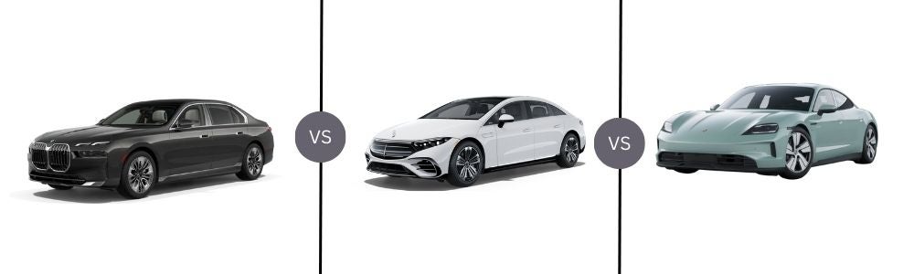 BMW i7 vs. Mercedes-Benz EQS vs. Porsche Taycan