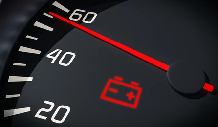 discharged battery warning light graphic