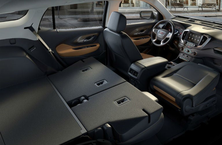 rear seats folded down in 2018 GMC Terrain