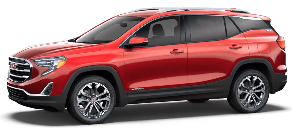 Red 2018 GMC Terrain SLT trim