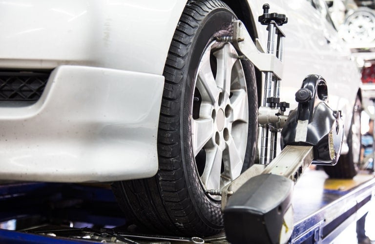 Close up of a vehicle's tire
