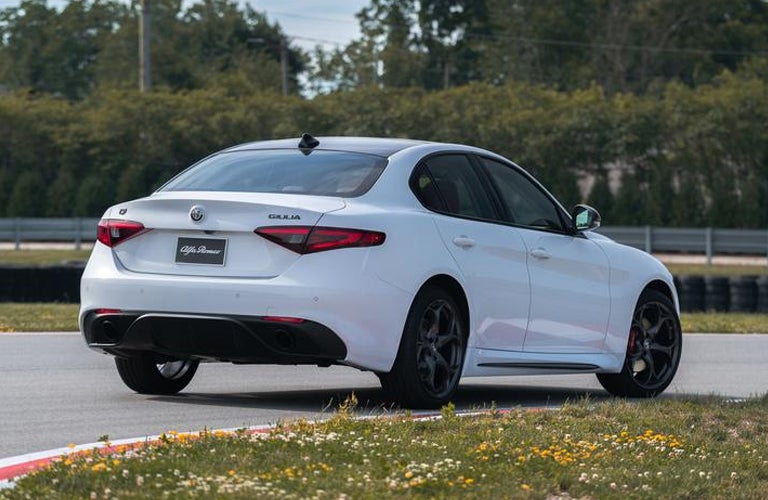 rear view of 2019 Alfa Romeo Giulia driving