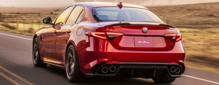2018 Alfa Romeo Giulia Quadrifoglio red rear view