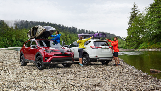 Toyota SUV Models near a stream
