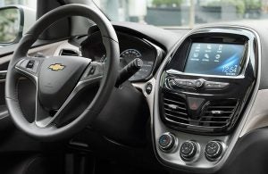Chevy Spark dashboard and steering wheel