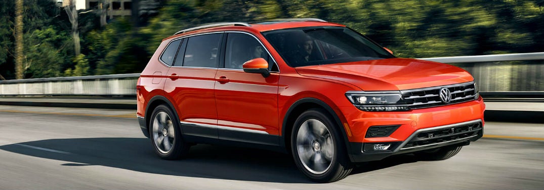 Volkswagen Tiguan driving on a road