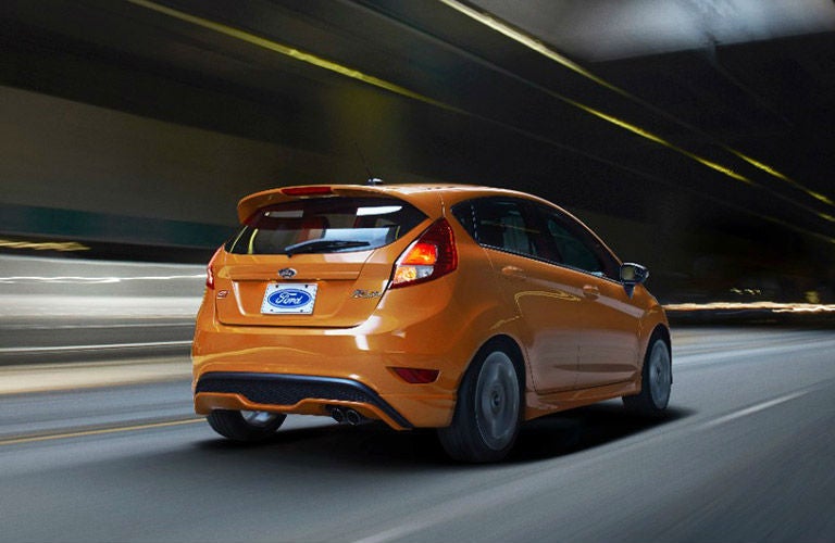 Ford Fiesta hatchback driving on a road