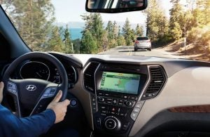 Hyundai Santa Fe front dashboard