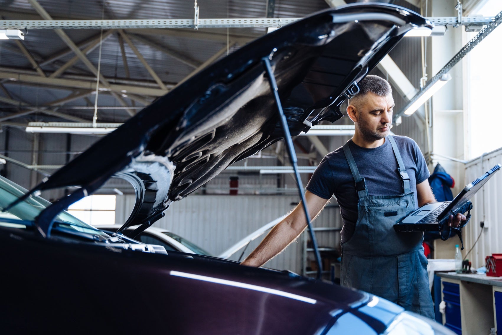 Service Technician Working on a New Ford